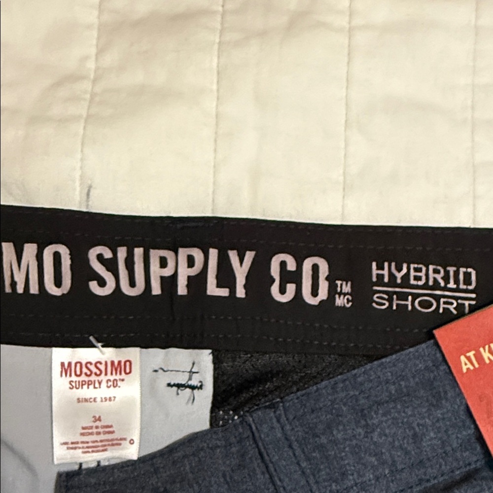 Mossimo Supply Co. Men’s Navy Blue Flat Front Shorts - Picture 4 of 5